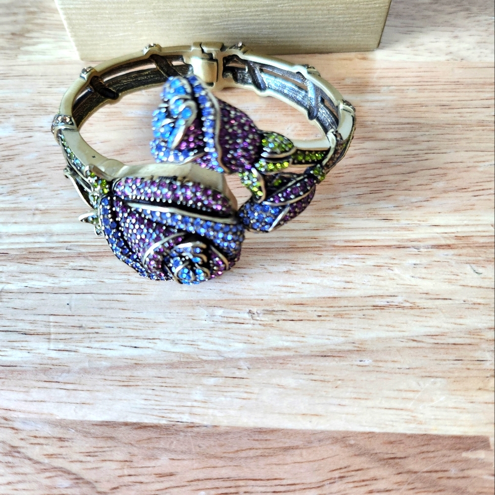 Floral Hinged Bangle Watch
